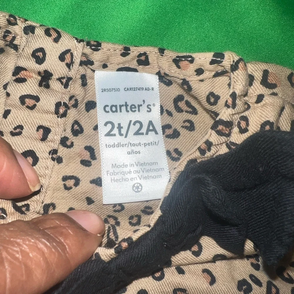 Carter's Tan and Black Leopard Print Blouse